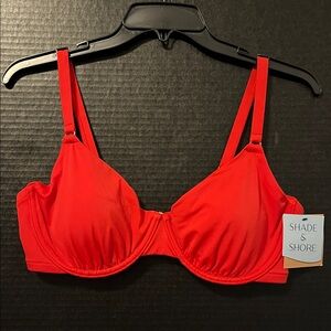 Shade & Shore Fiery Red Underwire Bra